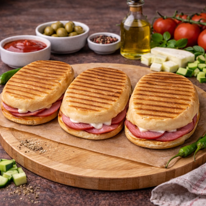 Ekonomik 3'lü Salamlı Kaşarlı Tost