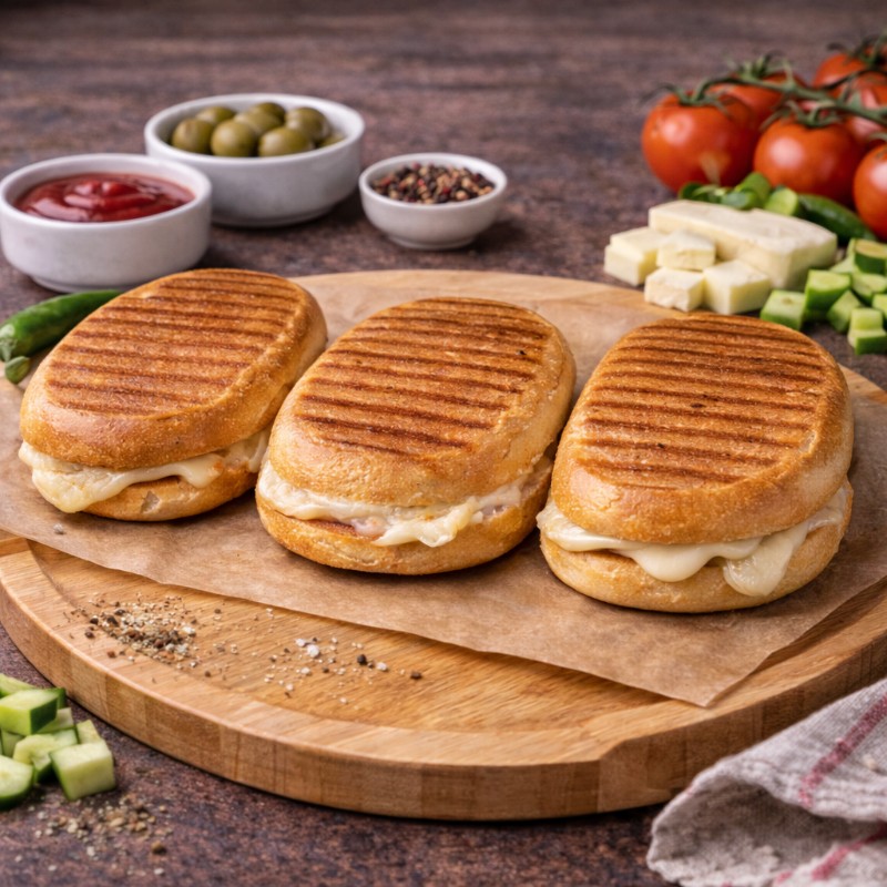 Ekonomik 3'lü Sucuklu Kaşarlı Tost